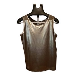 Vintage adult Jessica McClintock Holiday Shimmering Gold Tank Size 6